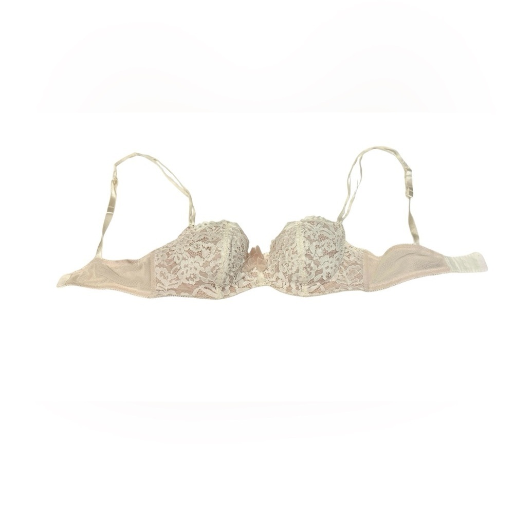 Sheer Lace Underwire Bra in Cream - Elegant Everyday Support by B.Tempt’d